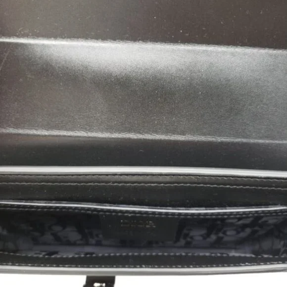 Dior Messenger Crossbody Smooth Leather Lock Bag | Black | NEW - Picture 7 of 9